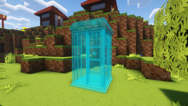 TRANSPARENT COLOURED POLICE BOX